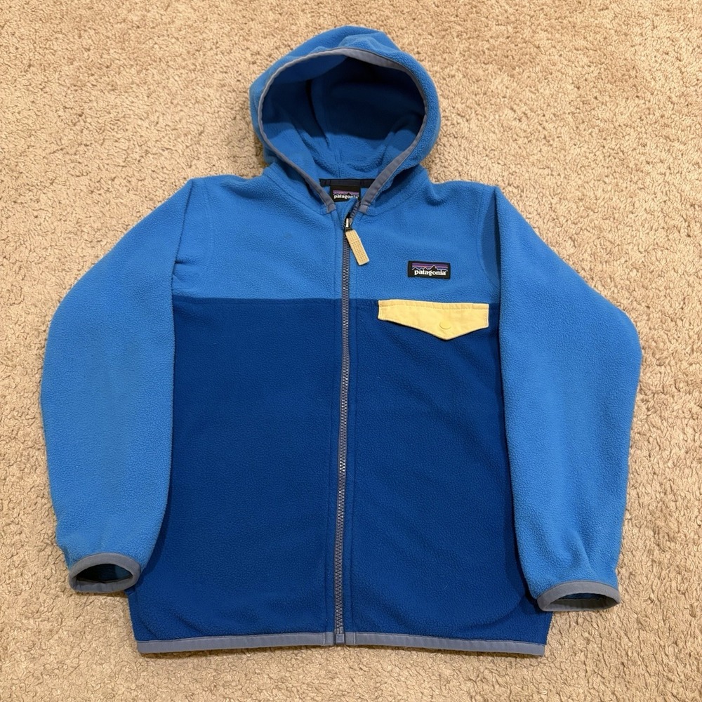 Patagonia Kids Micro D Snap-T Fleece Jacket Size 5T Baby Hooded Synchilla Zip